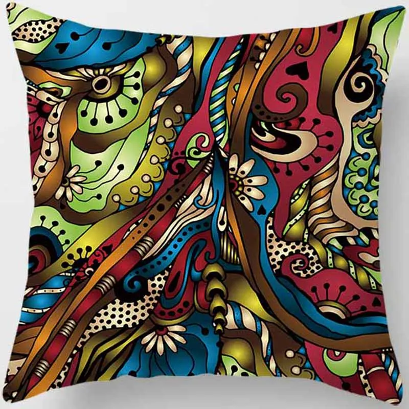 Hot Sale Beauty Mixture Colors Flowers Pattern Pillow Cases Short Plush High Quality Square Thick Pillow Case Covers