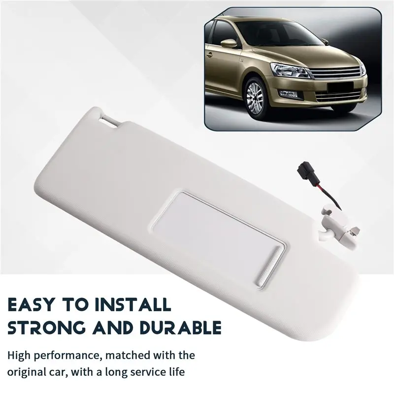 A80X-Right Passenger Sun Visor 6RD857552 For VW New Santana New Polo 6C Jetta Skoda Rapid Spaceback Seat Toledo 13-25 R LHD