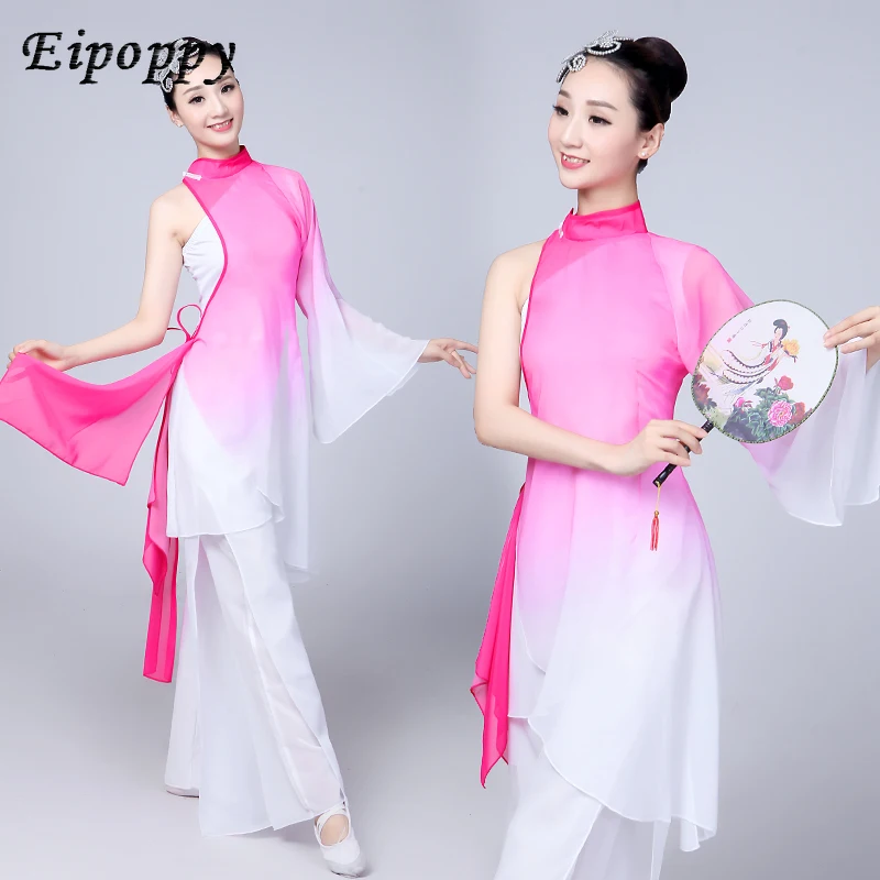 زي الرقص الشعبي الصيني التقليدي للنساء ، أزياء الرقص للأطفال ، فستان أطفال فتاة يانغكو ، ملابس يانغجي