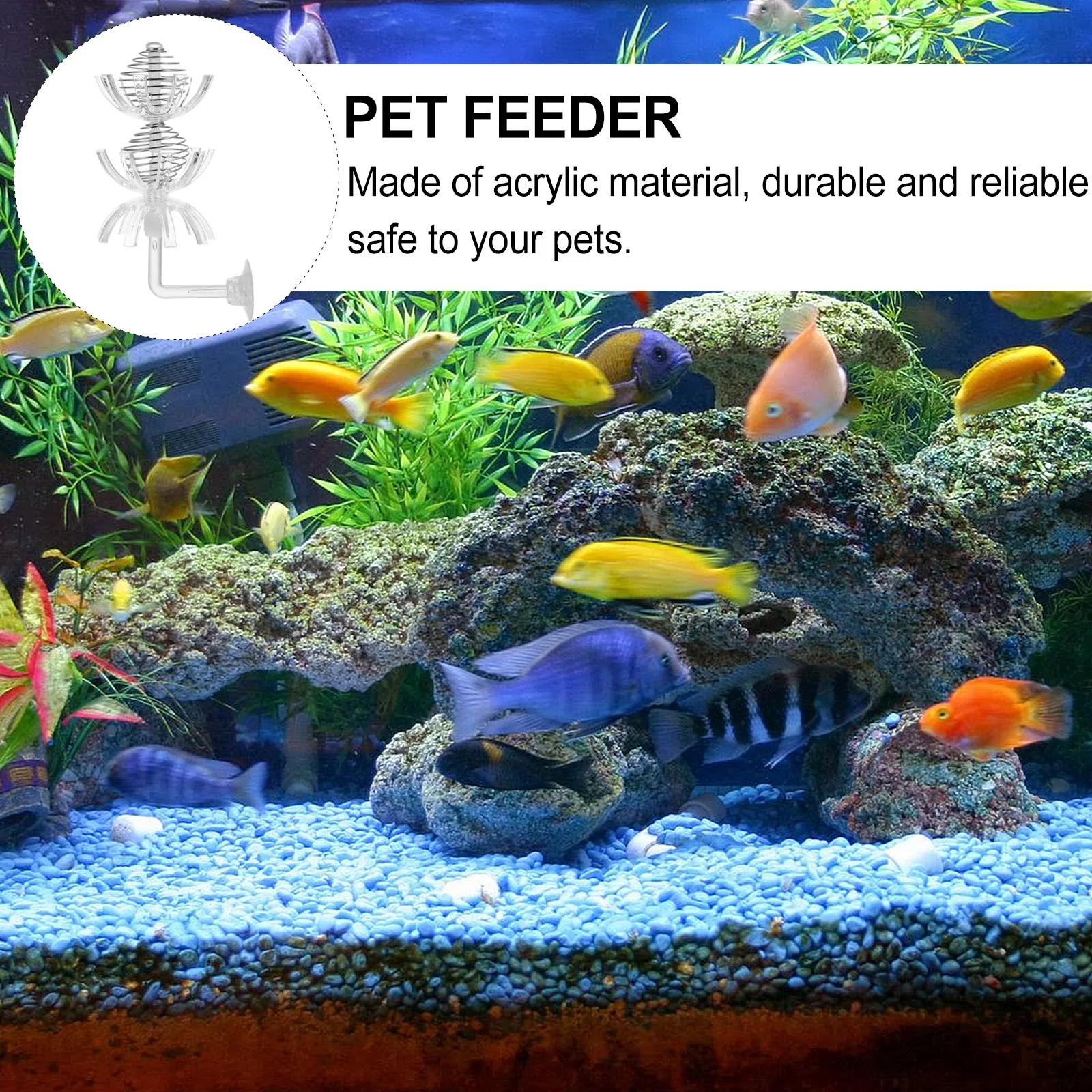 

Shrimp Feeder Fish Hideout Hut Aquarium Accessory Durable Transparent Cage Pet Feeder Reptile Spider Lizard Shrimp Feeding Cage