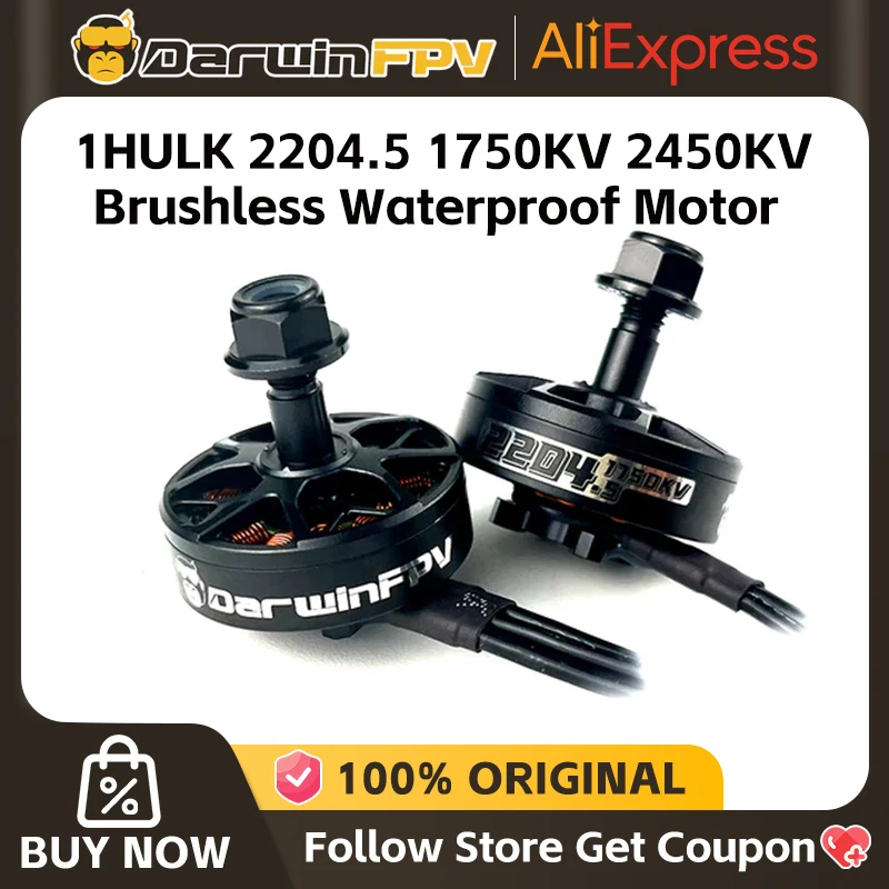 DarwinFPV HULK 2204.5 1750KV 2450KV Brushless Waterproof Motor