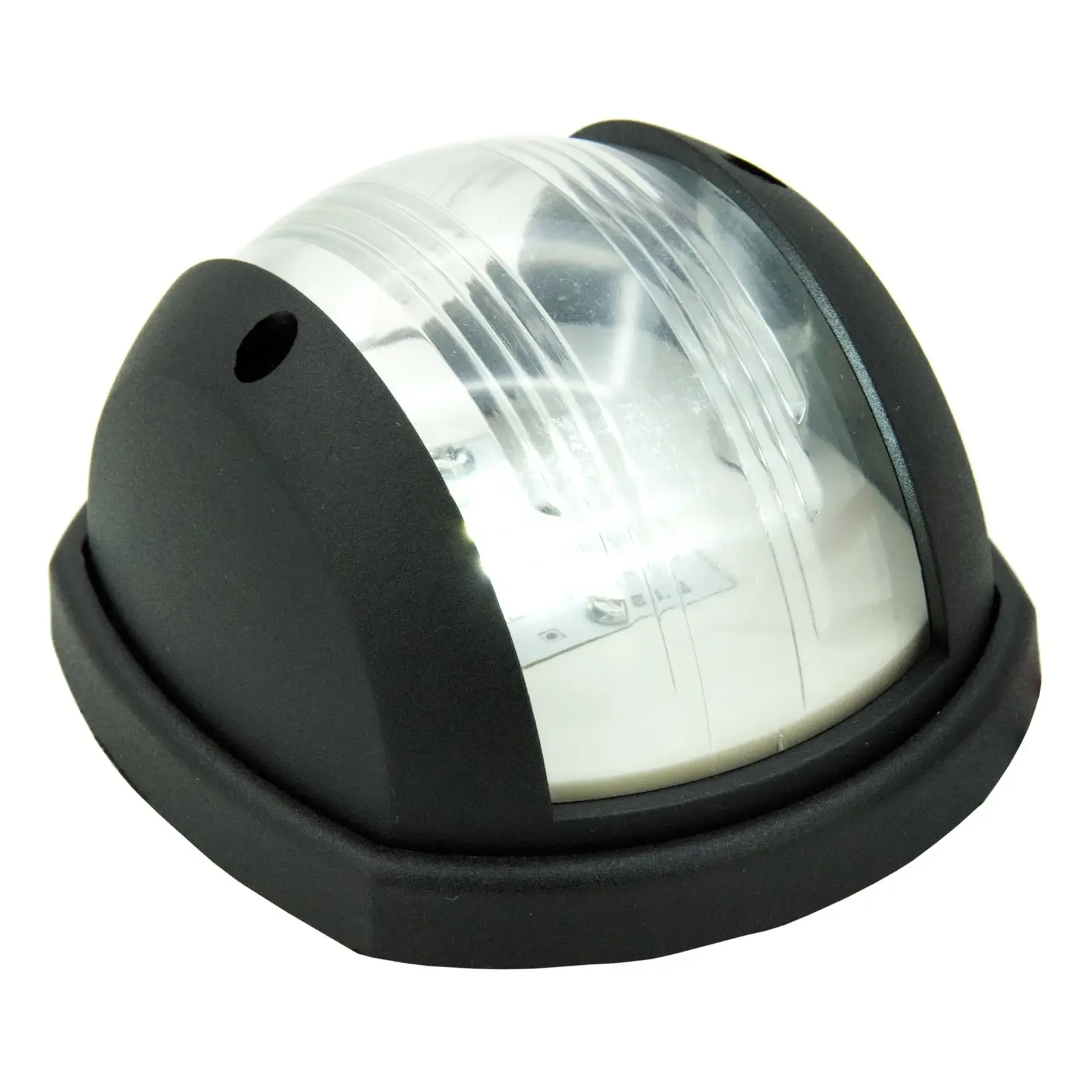 Marine Boat Masthead Light LED Navigation Light Clear Lens 12V Black Plastic