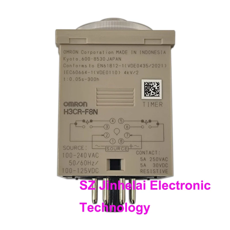 100%New and Original OMRON H3CR-A H3CR-F H3CR-F8N TIME RELAY 100-240VAC or 12-48VDC Adjustable Timer Switch Relay