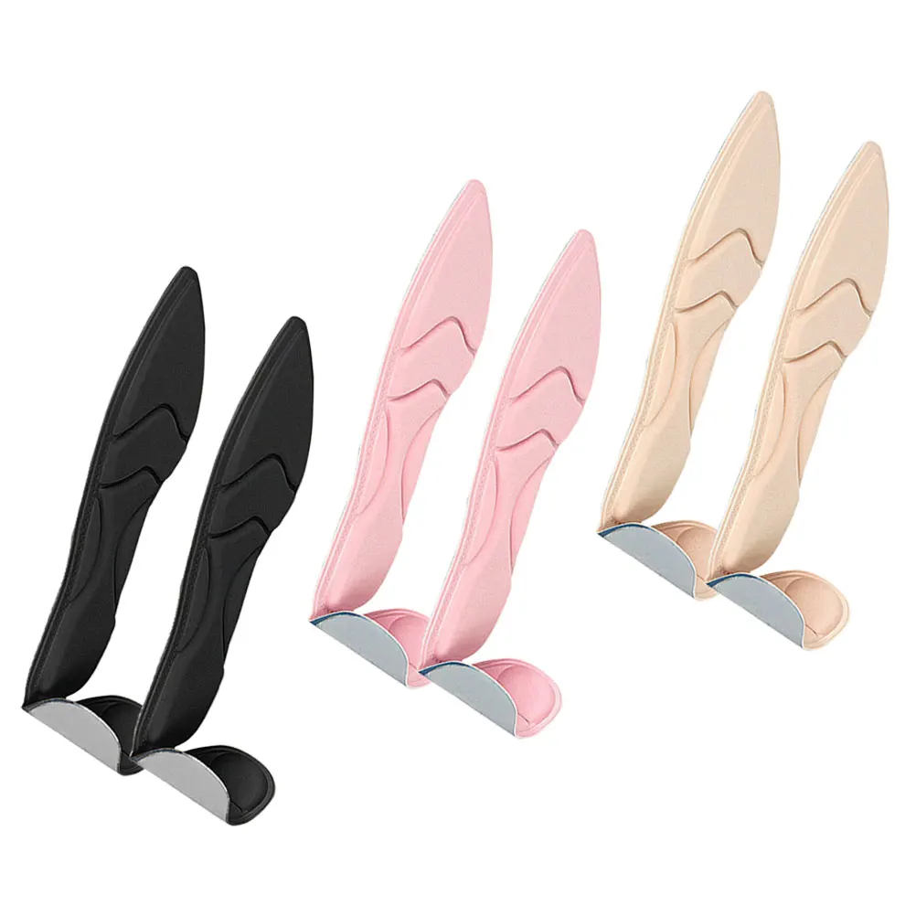 

3 Pairs High Insoles Sponge Invisible Pads Women Breathable Heel Liners Cushion Inserts Shoe Heel Pads Pain Relief