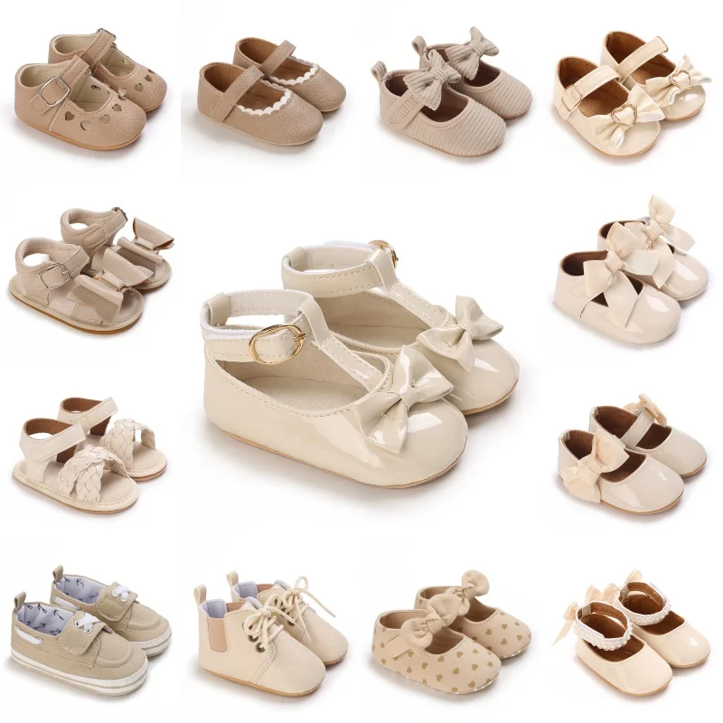 Spring and Autumn Bow Baby Princess Shoes Baby Shoes Baby Shoes Soft soled Anti slip Sneakers
