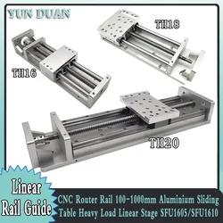 CNC Aluminum Linear Movement Module Platform Heavy Load Sliding Table XYZ Axis Motorized Ball Screw SFU1605 /1610 CNC Router