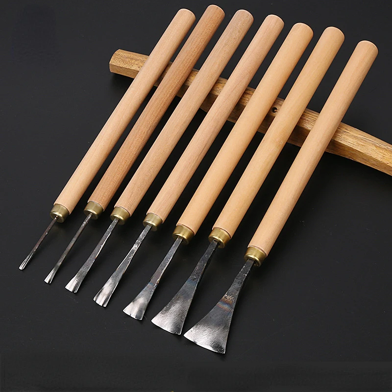 1Pc Professional Wood Carving Chisels Tool for Basic Wood Cut 3mm-30mm Woodworking Carpentry Carving Chisels with Wood Handles