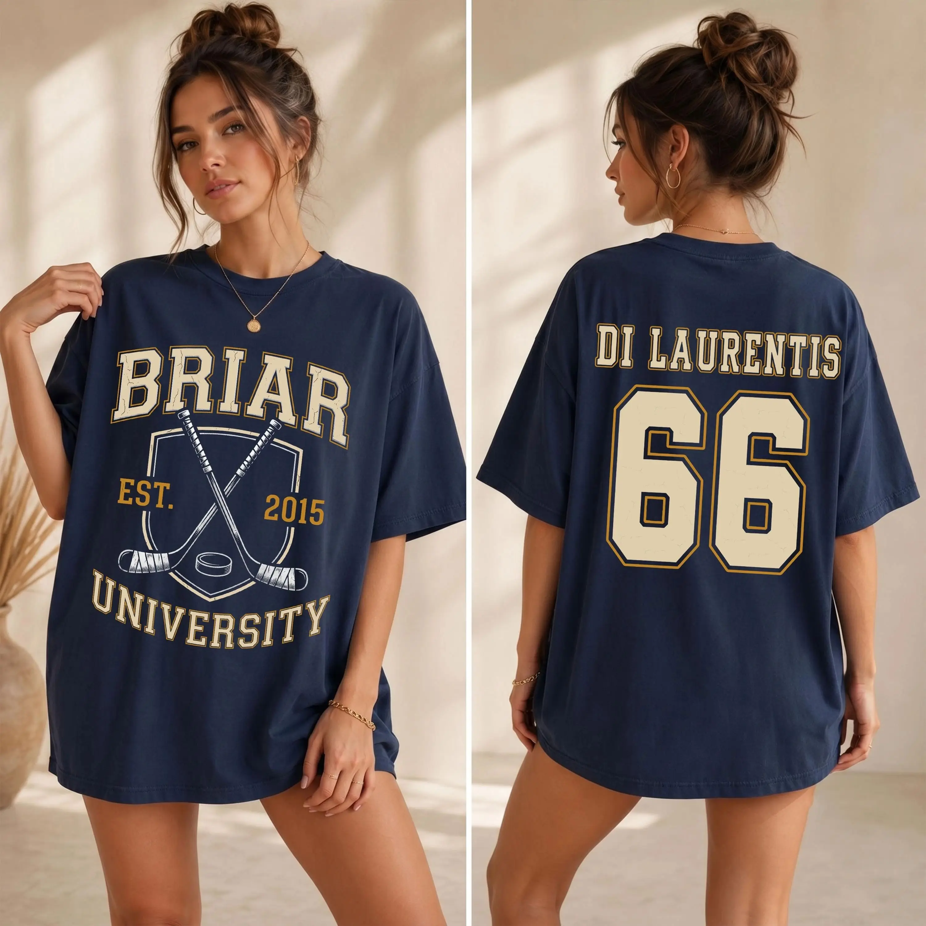 Off Campus Briar Dean Di Laurentis 66 Graphics Unisex Shirt Men's Women's O-neck Retro Ice Hockey Jersey Print Tshirt Unisex