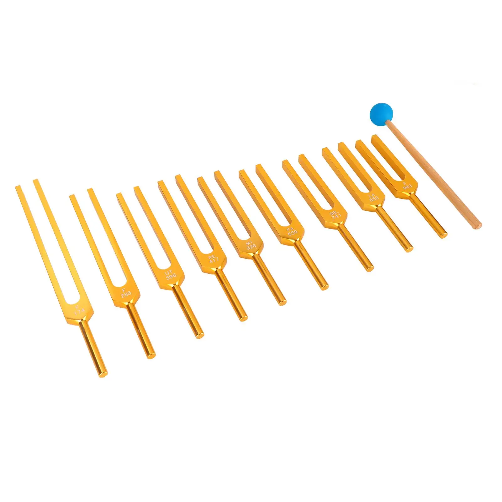 مجموعة شوكة الرنانة من سبائك الألومنيوم أداة الشوكة الرنانة الاهتزازية للعلاج الصوتي والاسترخاء