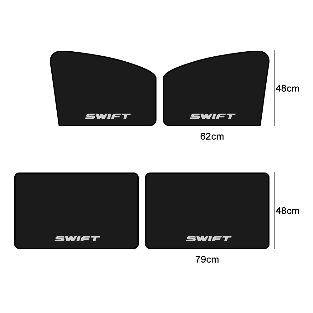 For Suzuki Swift zc33s zc31s Sport zc72s Magnetic Car Side Window Sunshade Cover Front Rear Black Sun Visor Window Curtain Cover