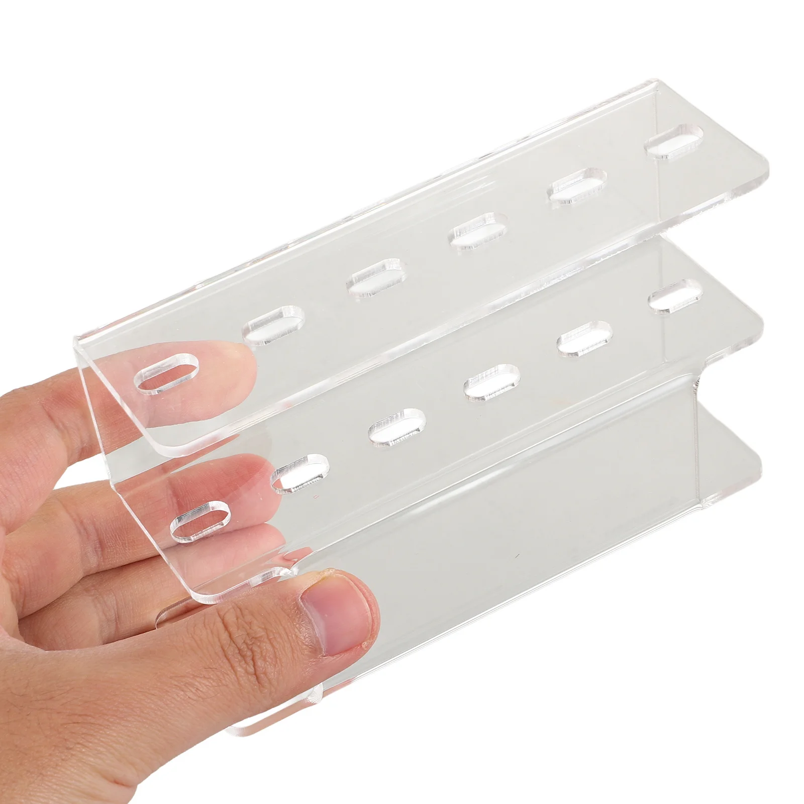 Acrylic Clear 6-Hole Lash Tweezer Holder Stand Compact Organizer Makeup Tools Storage Acrylic Tweezer Holder Display Shelf