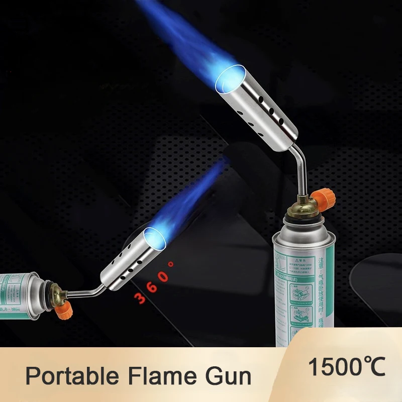 Welding Gas Torch Flame Gun Burner Butane Gas Blow Torch Outdoor Camping BBQ Flamethrower Lighter Heating Welding Equipment