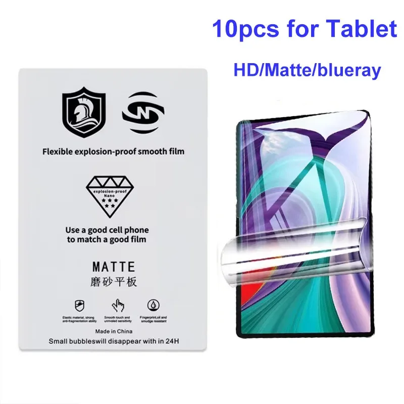 10 adet Tablet Filmi iPad pro 11 10.5 9.7 12.9 10.2 Tablet 14 inç'e kadar Ön Ekran Koruyucu Kesme Makinesi Fonlyu Devia