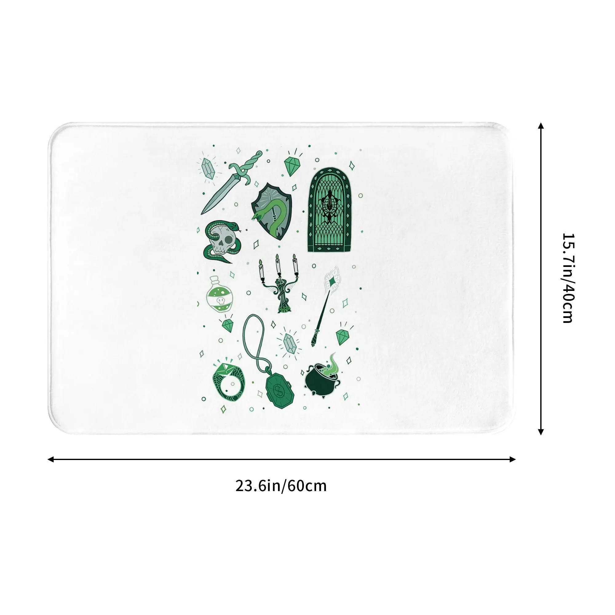 ثعبان الثعبان شعار طموح مريح منزل الأخضر عدم الانزلاق ممسحة الكلمة حصيرة البساط للمطبخ مدخل المنزل غرفة نوم مسند القدم الحصير #2