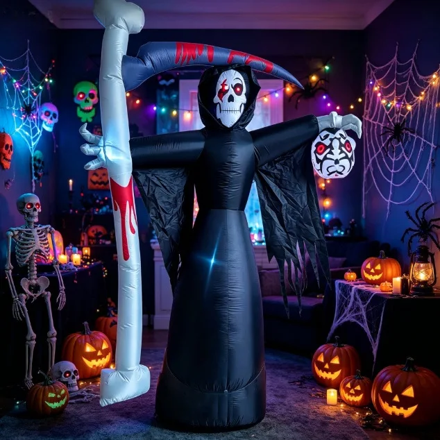Halloween 2.7m Reaper Sickle Holiday Party Ornaments Garden Decoration