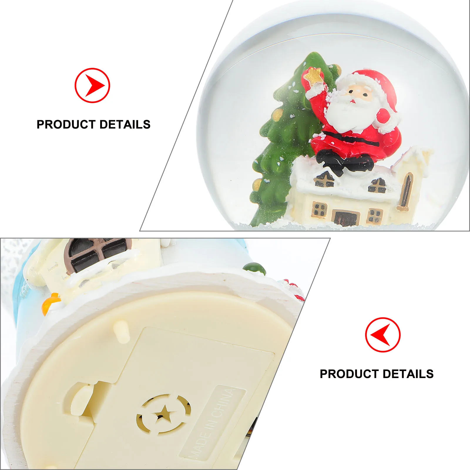 

1Pcs Musical Xmas Crystal Ball Luminous Snow Globe Decorative Christmas Ornament Desktop Gift Luminous Snow Globe