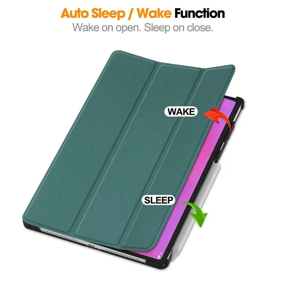 Case For Lenovo Yoga Tab Plus 12.7'' 2025 TB520FU Lightweight Tri-Folding Stand Leather Tablet Cover Lenovo Yoga Pad Pro 12.7