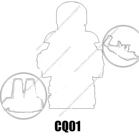 액션 피규어 빌딩 블록 장난감 시리즈, CQ01 CQ02 CQ03 LE01 LE02, 1 개