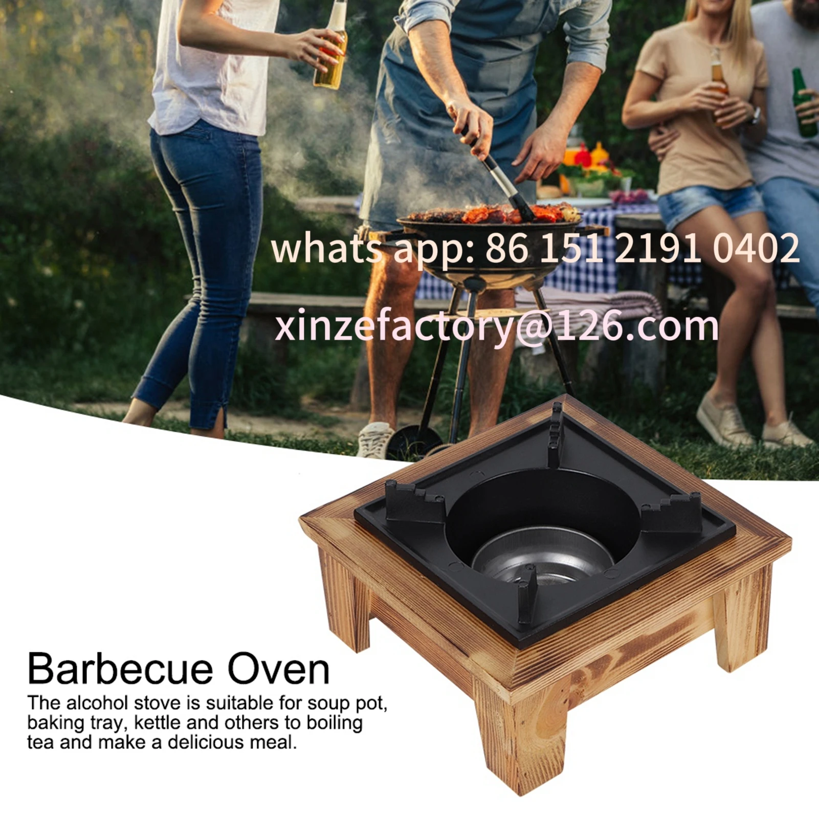 Customizable Barbecue Oven Furnace Portable Oven Portable Alcohol Kitchenware Cooking Utensil for Ou