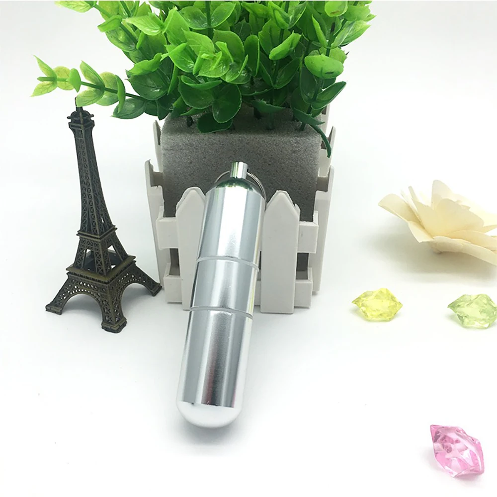 Silver Aluminum Alloy Cigar Box Tobacco Accessory Mens Gift Gadgets Waterproof Cigarete Case Pill Toothpick Capsule image 4