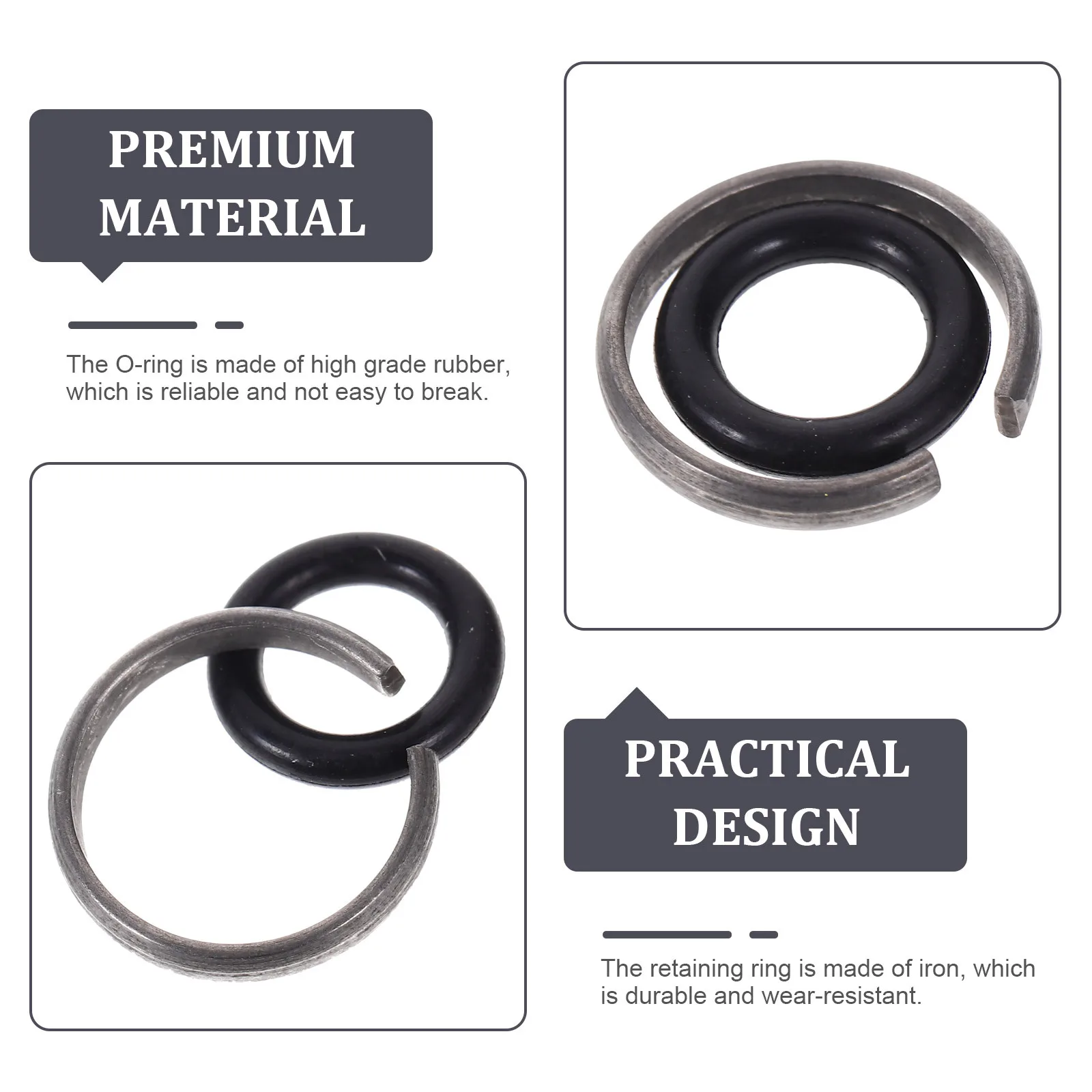 10 مجموعات الاحتفاظ حلقات تأثير وجع المقبس كليب دائم المطاط O-حلقة استبدال عدة تأثير أداة الملحقات