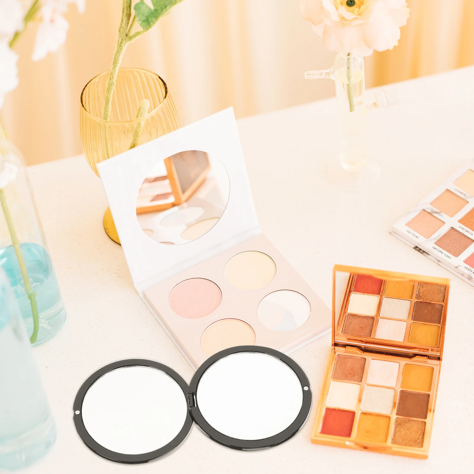 Kosmetikspiegel, hochwertiges Material, Make-up-Geldbörse, kompakte Spiegel, tragbar, für Mädchen, Bauchmuskeln, persönliche Frauen