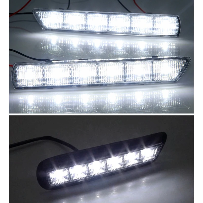 #003U Car Daytime Running Light LED DRL Lamp for Mitsubishi Outlander Sport RVR ASX 2010 2011 2012 (Transparent&black)