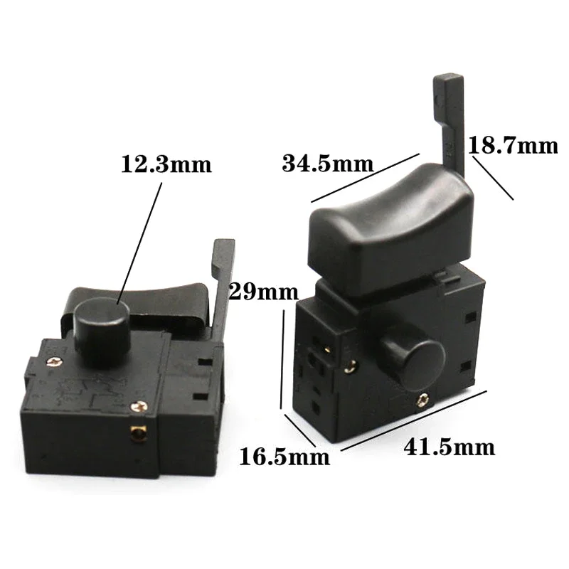 1PCS Electric Drill Dustproof Speed Control Push Button Trigger Switch 6A 250V-5E4 Lithium Battery Rechargeable Drill Switch