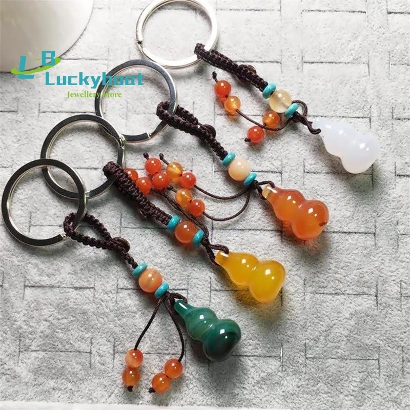 

Нефритовый брелок с тыквой, ремешок на запястье, подарки для мужчин и женщин, автомобильные аксессуары, агатовый брелок для ключей, подвеска для телефона, модные брелки