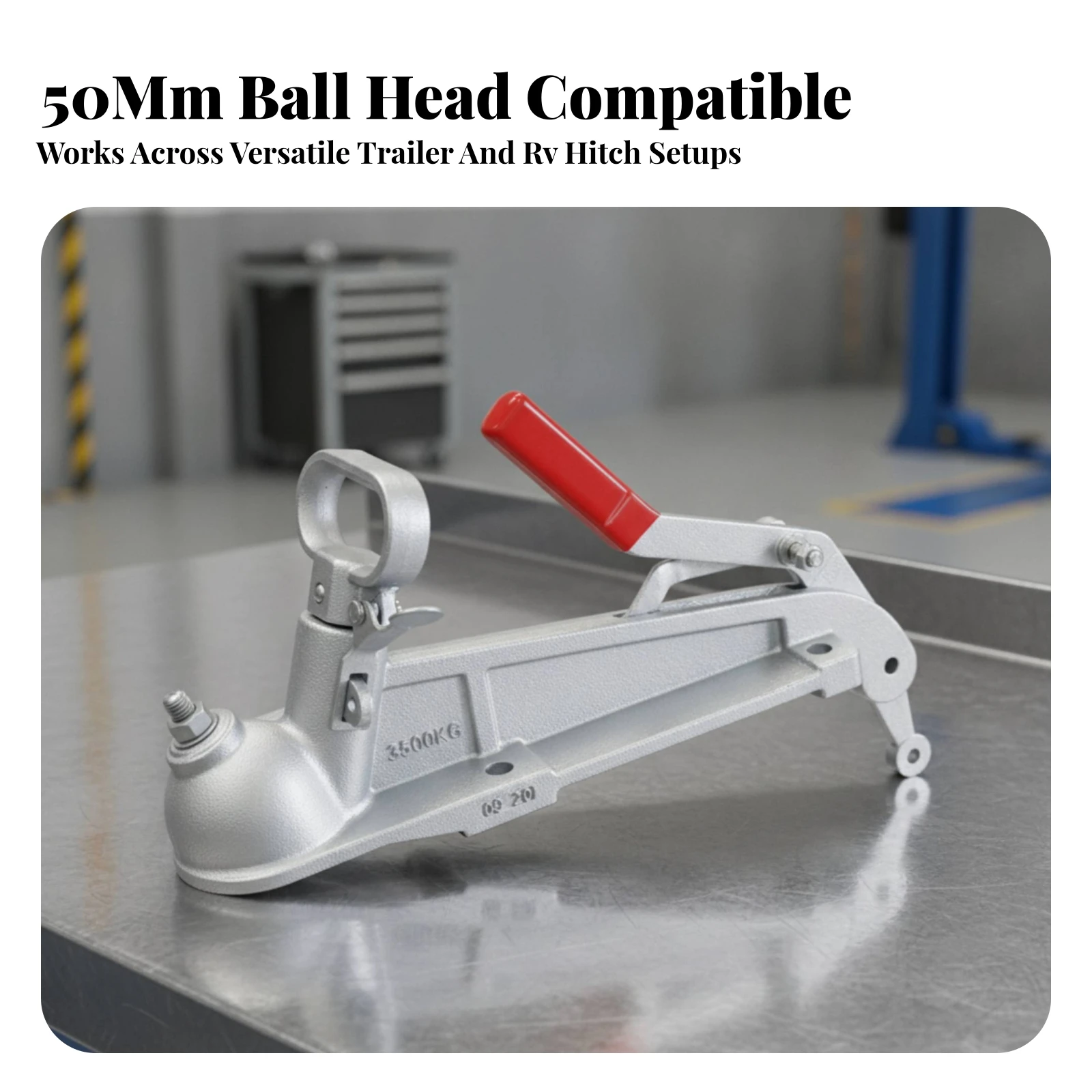 Trailer Coupler with Brake Mechanism Replacement Towing Coupler with 50mm Ball Socket Direct-Fit Genuine