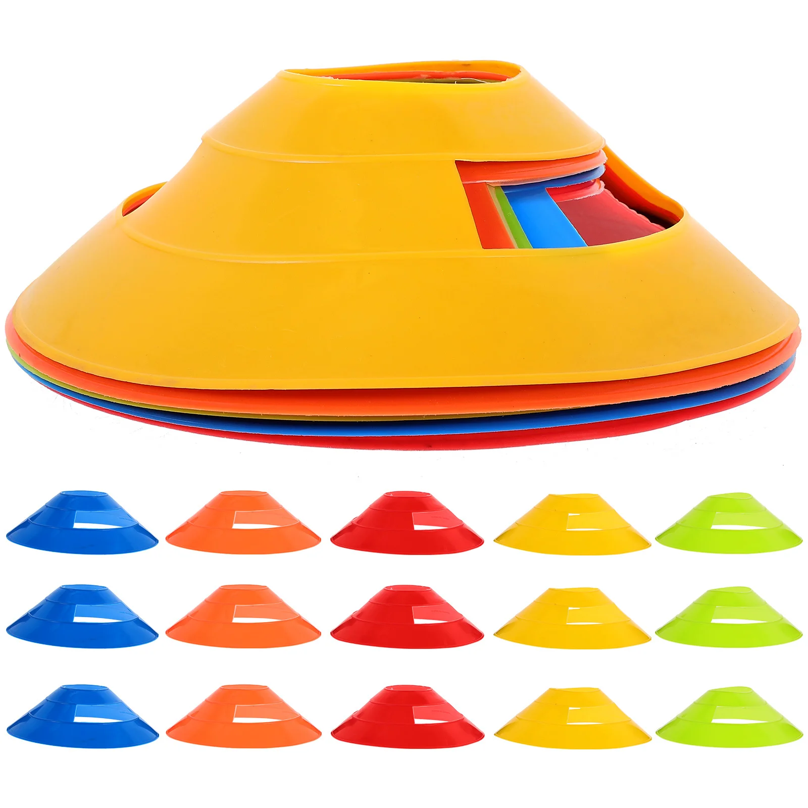 

25Pcs Soccer Training Cones Durable Road Blocks Colorful Football Sports Cone for Outdoor Training Exercise Soccer Cones
