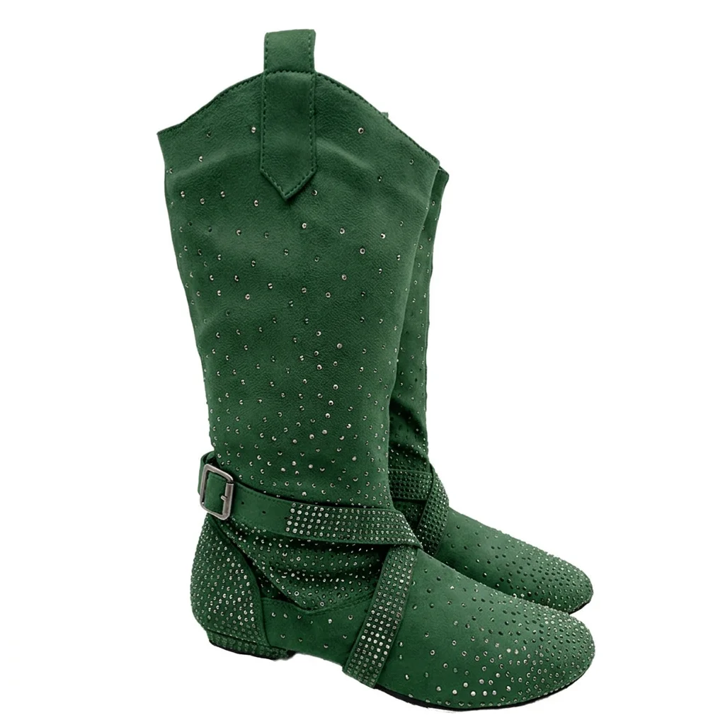 Practice Dance Boots Women Grey Red Rhinestone Latin Salsa Ballroom Party Dancing Shoes Sport Sneaker Dance Boot Dancewear Shoes