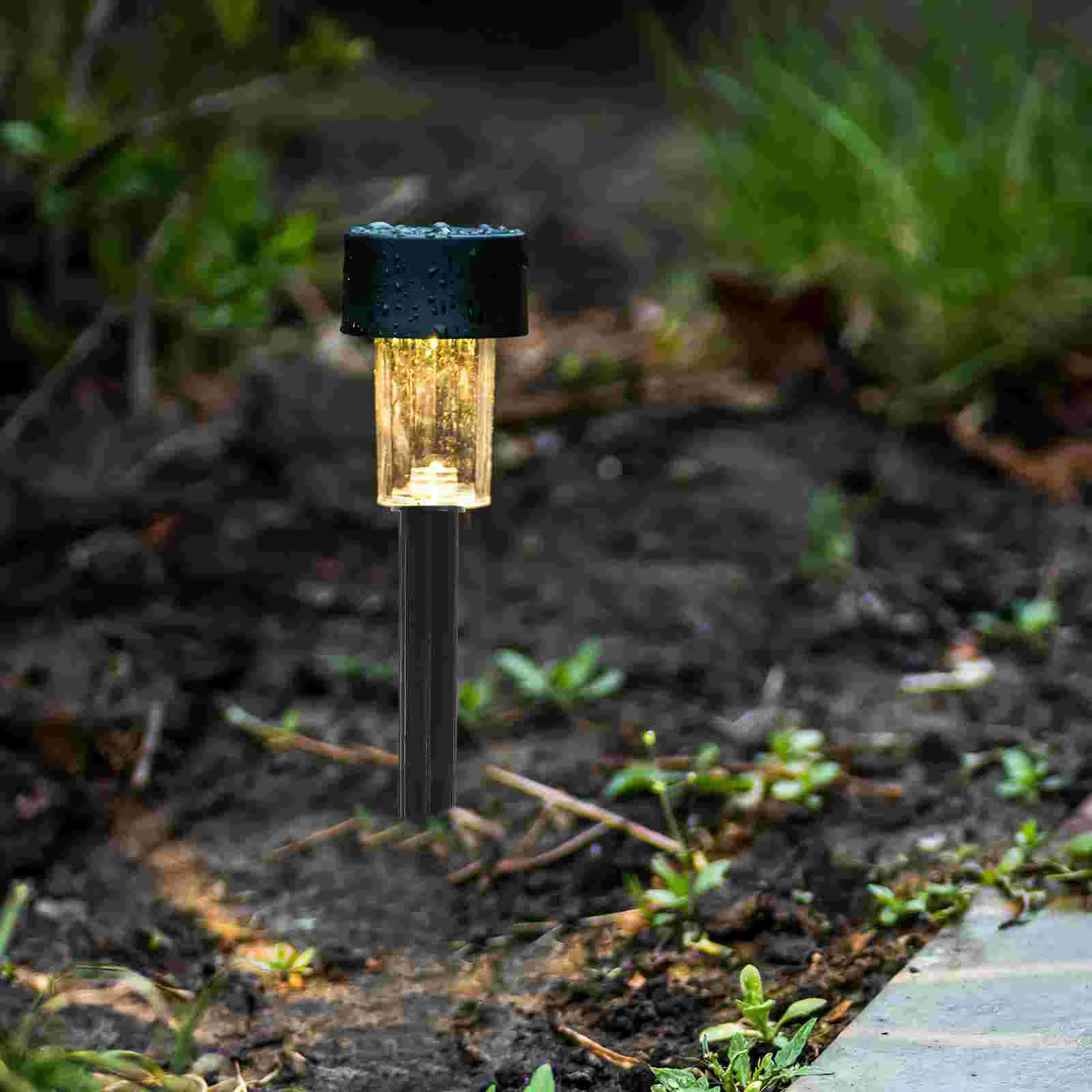 8Pcs Ground Cone Stake Spike Garden Solar Lamp Stakes for Outdoor Lights Plastic Lawn Replacement House