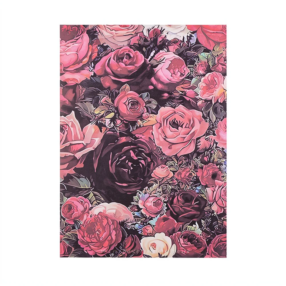 Vintage Floral Wrapping Paper Artistic Oil Painting Style Decorative Kraft Paper For Bouquet Gift Packaging Crafting