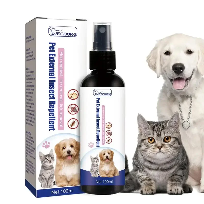 100ml Pet Dog Cat Anti Flea Drops Insectcide Flea Lice Insect Safe for Home and Cats Dogs Prevent Ticks