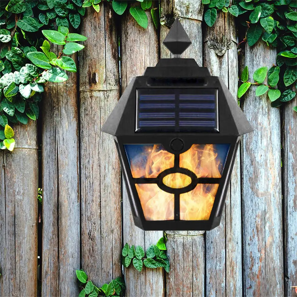 Impermeável Solar LED Wall Light, lâmpada ao ar livre, painel de controle, cerca do pátio, paisagem do jardim, luz doméstica