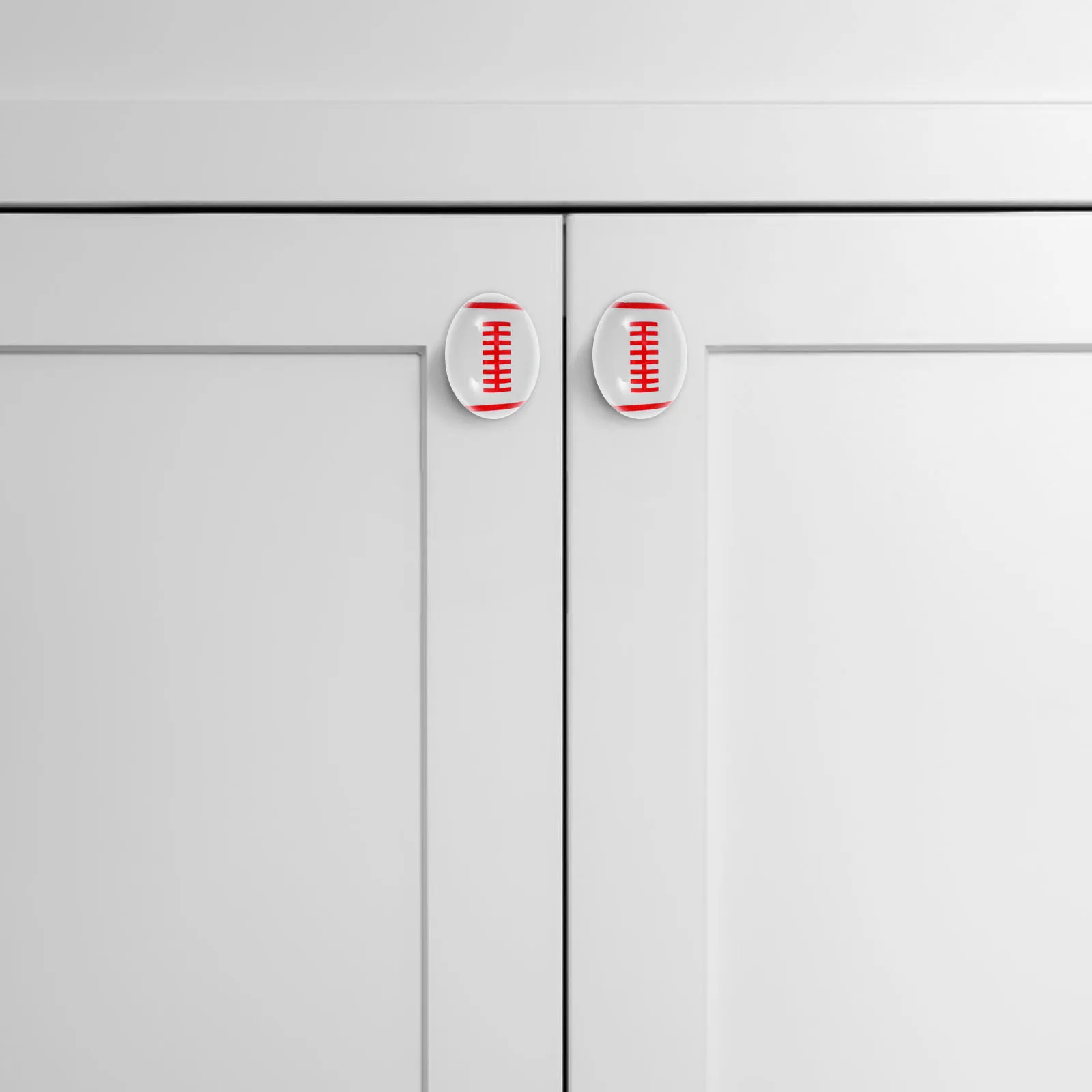 

2Pcs Adorable Rugby Shaped Ceramic Knobs Cute Cartoon Design for Children's Furniture Sports Ball Drawer Pulls