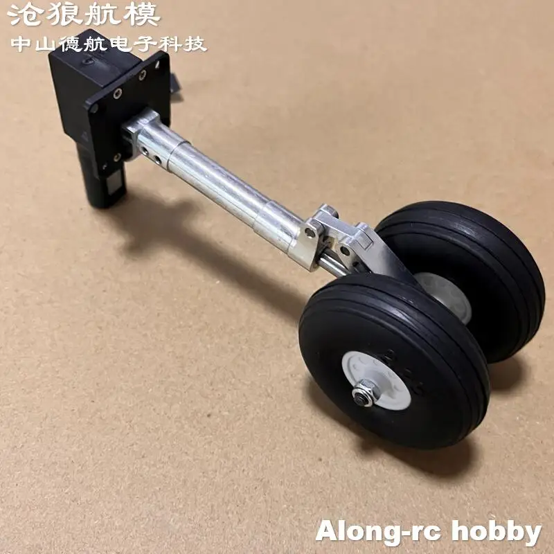 Height 118mm  to 218mm Main Retractable Damping Kneeling 2 Wheels Landing Gear for 3-6 kg DIY Transport Aircraft RC Plane Parts