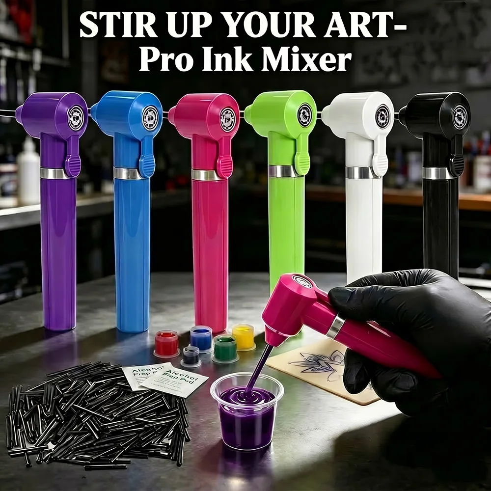 Electric Tattoo Ink Mixer Professional Ink Agitator Pigment Stirrer Machine with Mixing Stick for Permanent Makeup Tattoo Supply