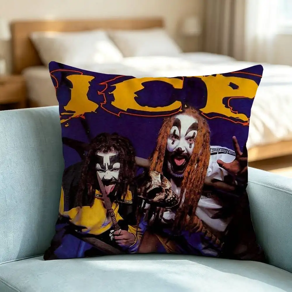 Insane Clown Posse ICP Hip Hop Square Double-Sided printed Pillow Case Bedroom Bedside Pillow Sofa Cushion Cover Gift 2