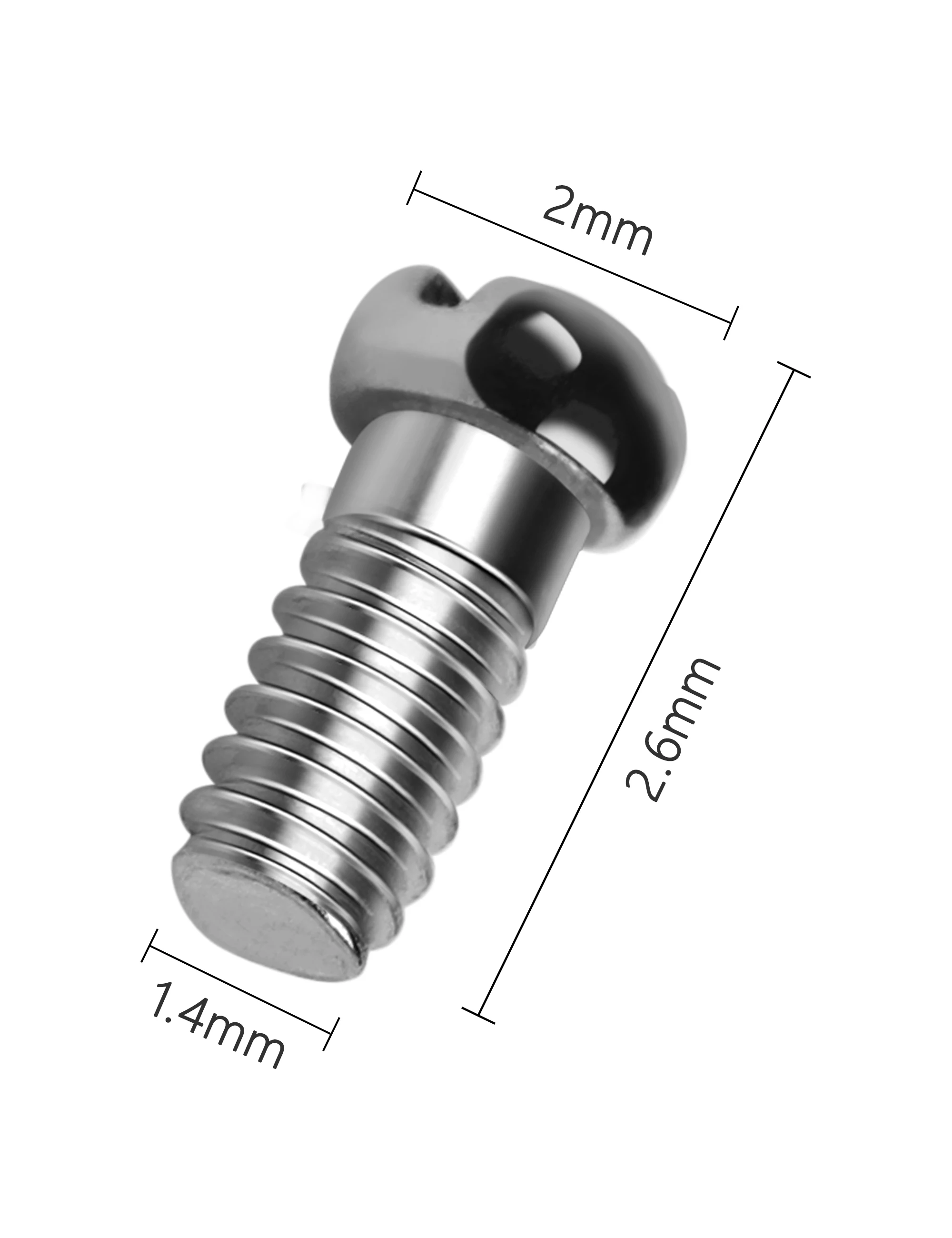 EZReplace Replacement Stainless Steel Flat-Phillips Screws 2.0*1.4*2.6mm for - RayBan RB3543-59/RB3530-58/RB4265-62 Sunglasses