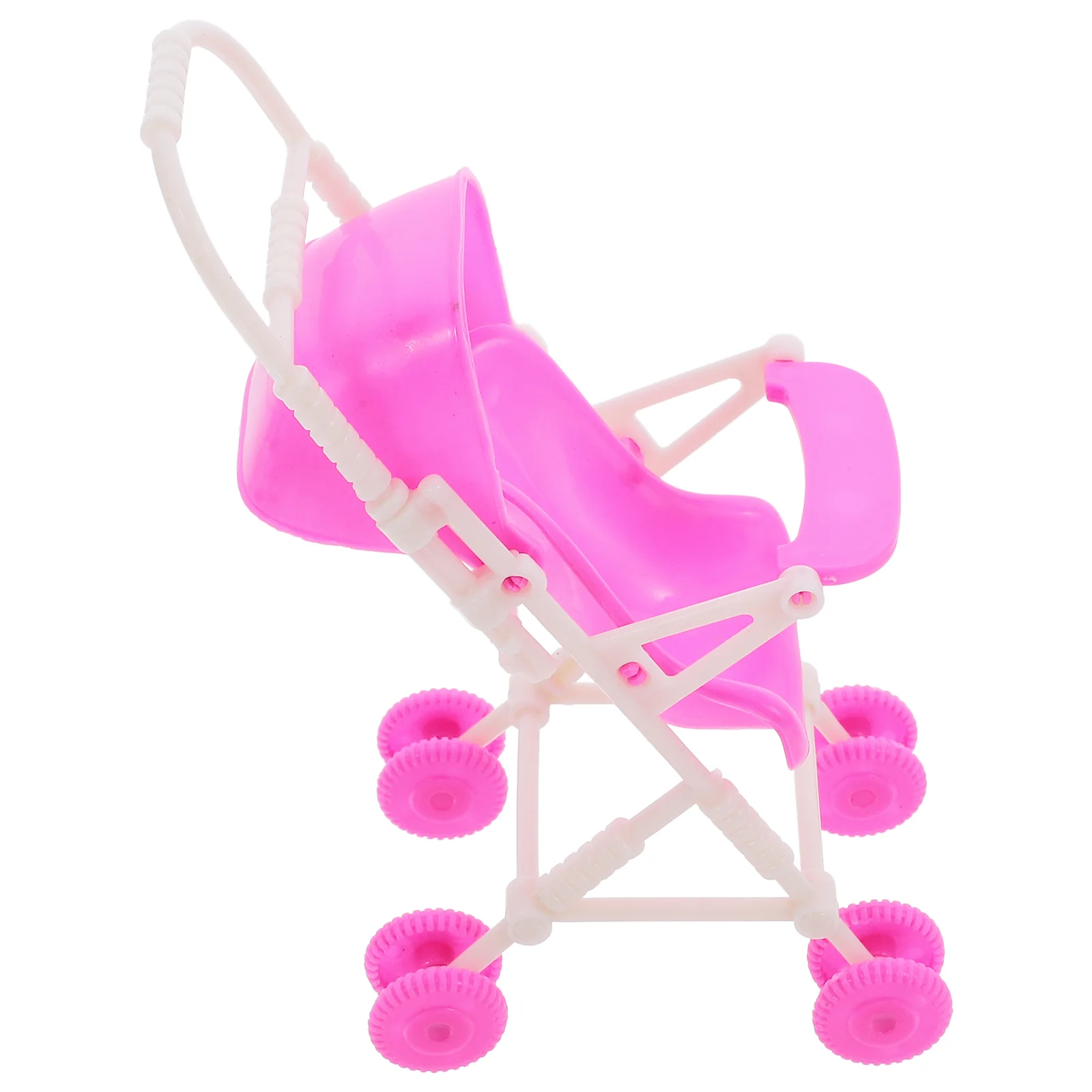 

Hand Push Stroller Infant Mini Dolls House Accessories Plastic Baby for Toddlers 1-3 Simulation