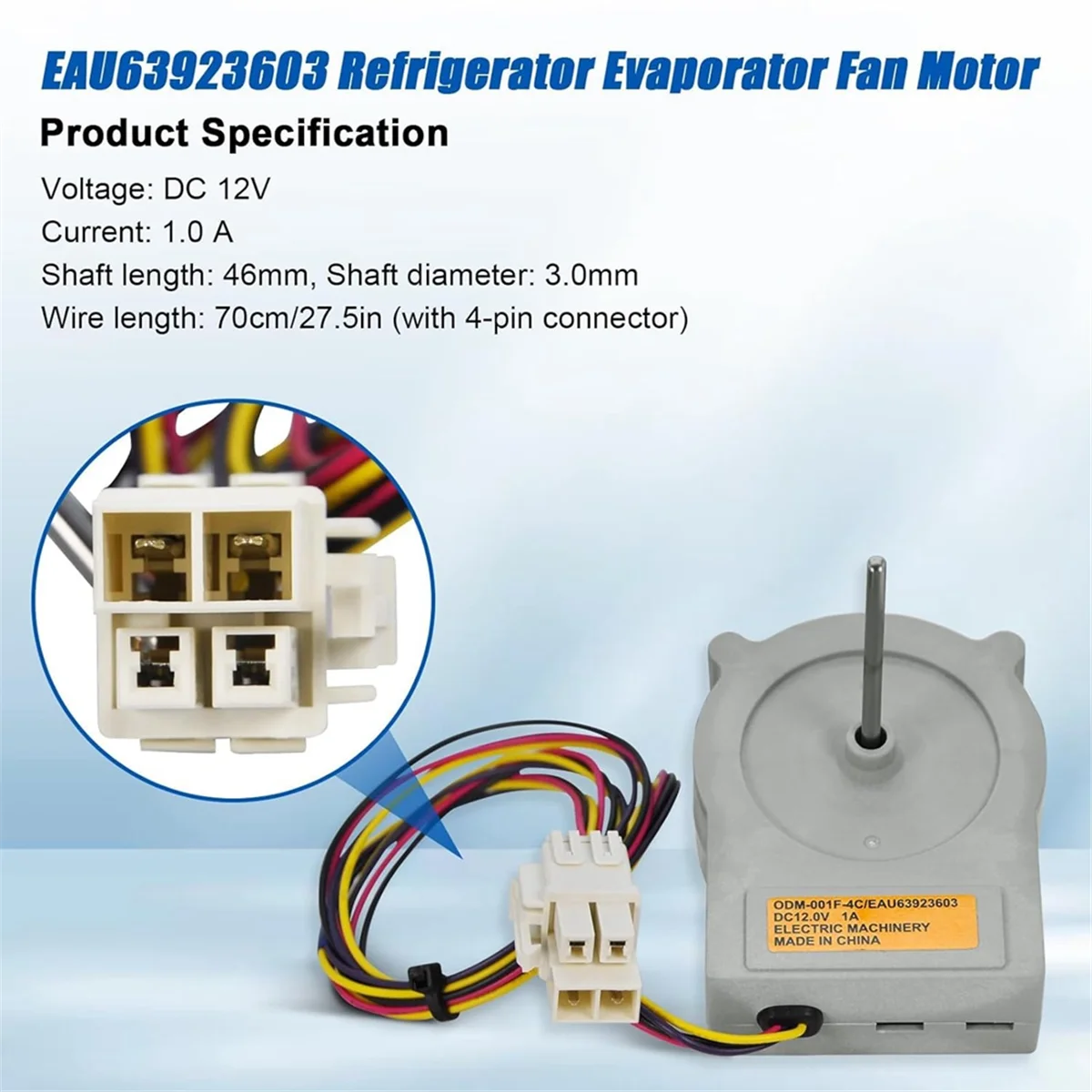EAU 63923603   Koelkastverdamperventilatormotor voor LG en Kenmore koelkasten EAU 65058305   AP 6317197   PS 12383671