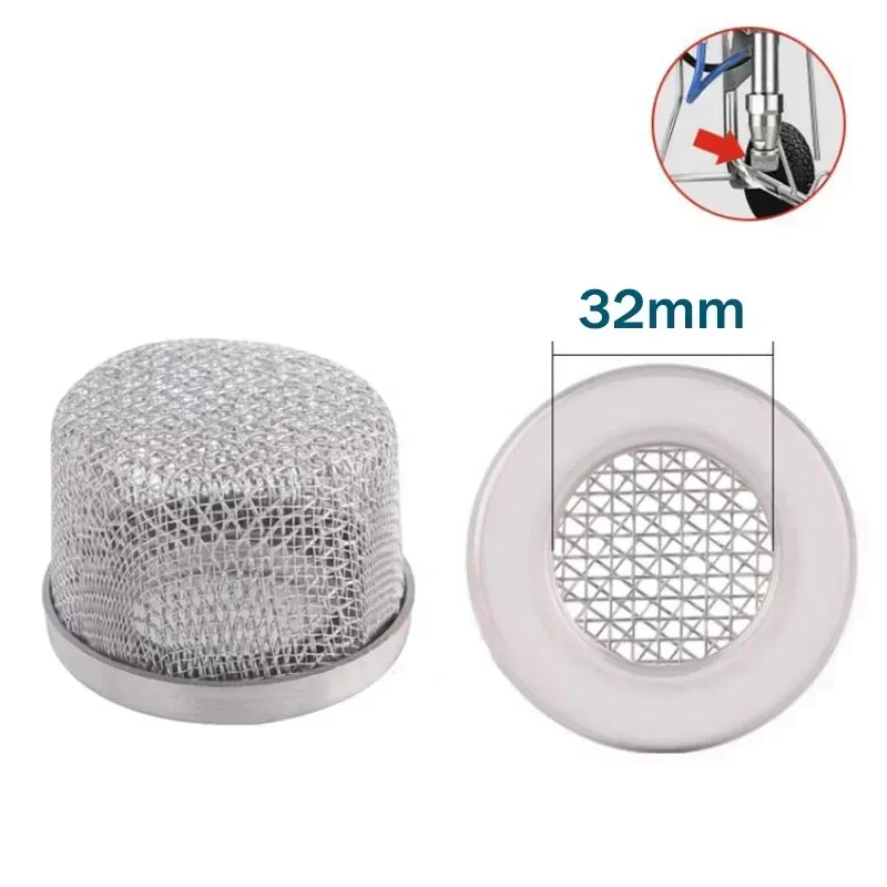Suction port suction tube filter for Airless sprayer  impurities latex paints  coatings anti-blocking 32mm thread Filter parts