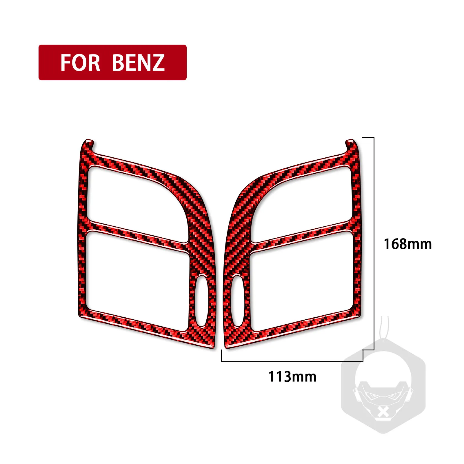For Benz E-Class W211 2003-2009 Dashboard air vent trim Red Real Soft Carbon Fiber Car Interior Accessories Decoration Stickers 6