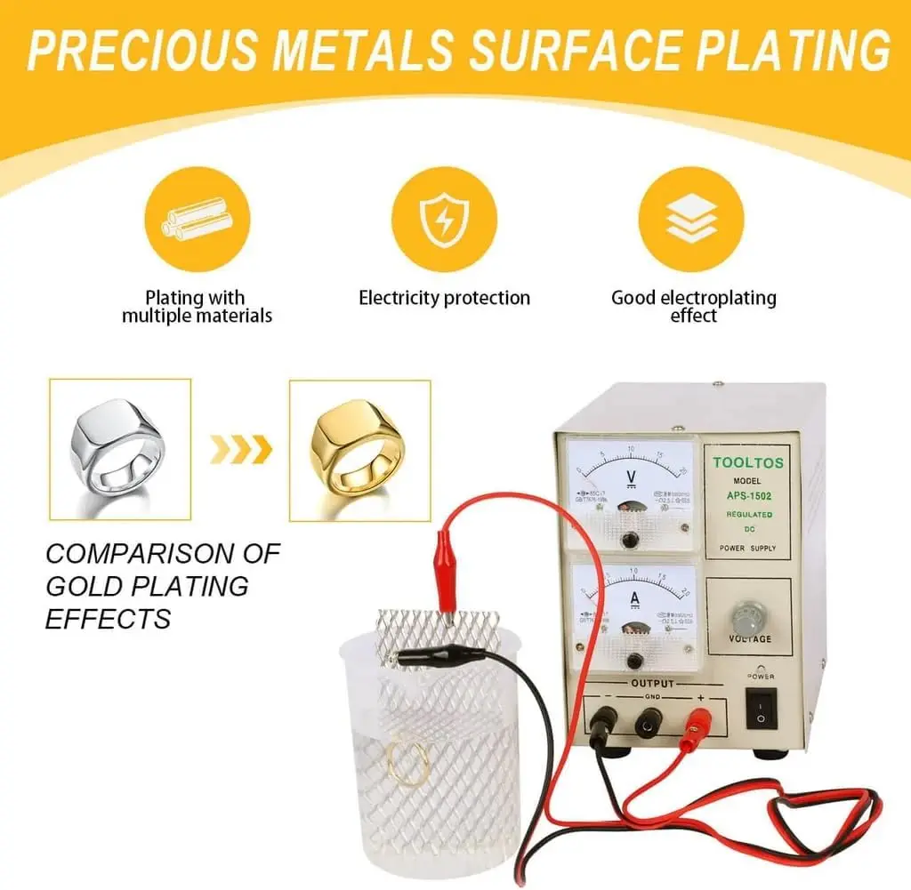 

Профессиональный набор для гальванического золочения и серебрения 2А с регулируемым напряжением для изготовления и ремонта ювелирных изделий