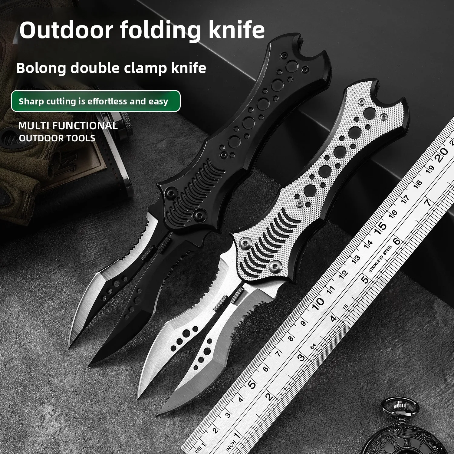 Multifunctional Outdoor Knife Survival Tool Camping Portable High Hardness Personal  Wilderness Survival Knife