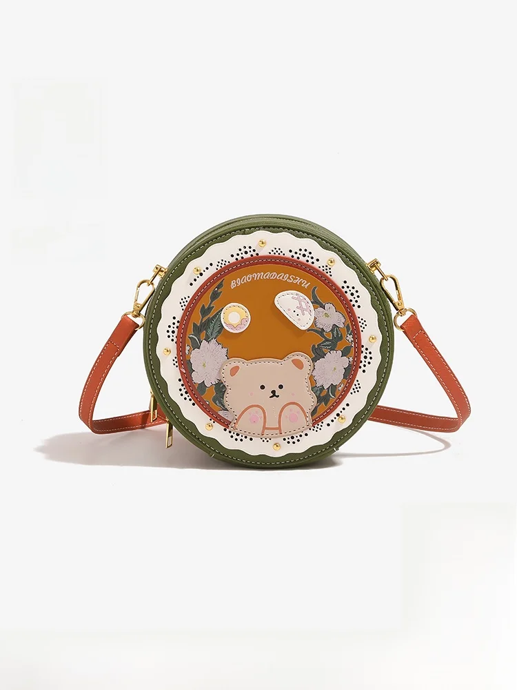 

Cute round Compact Crossbody Bag for Women Fashionable Versatile Bag by Polaiya Modern Neutral Style Summer 2024 Youth Daily Use