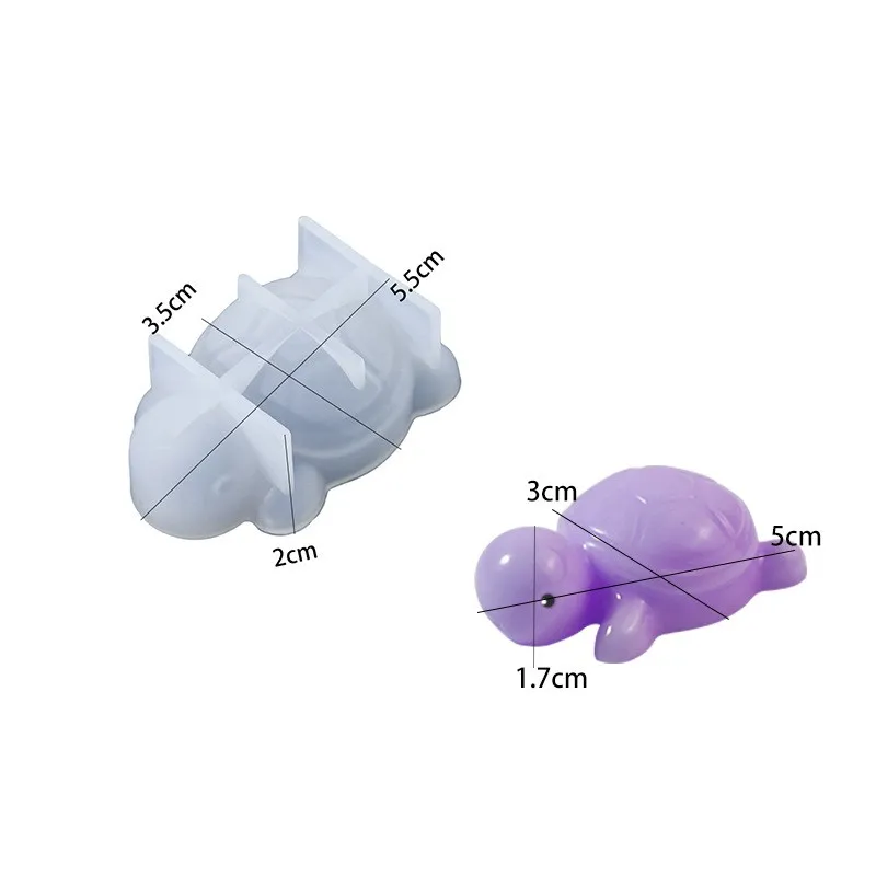DIY Turtle Resin Silicone Mold Desktop Jewelry Toy Ornament Mold Fish Tank Decoration Drop Glue Mold