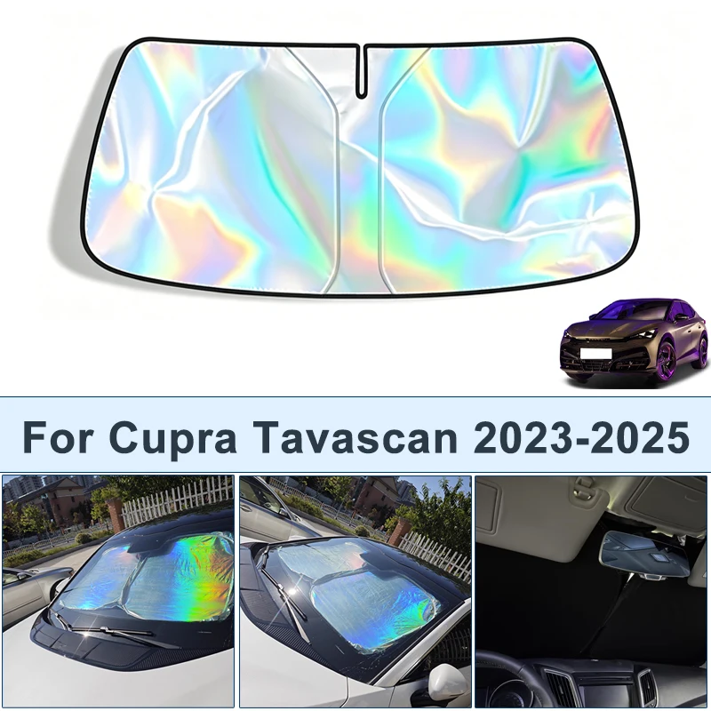 

Foldable Front Windshield Sun Shade For Cupra Tavascan 2023-2025 UV Reflective Sun Protection Cover Car Interior Accessories
